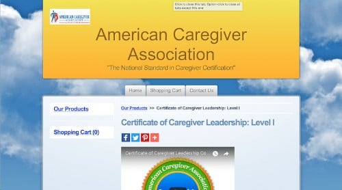 American Caregiver Association-Certificate of Caregiver Leadership-Level l-min