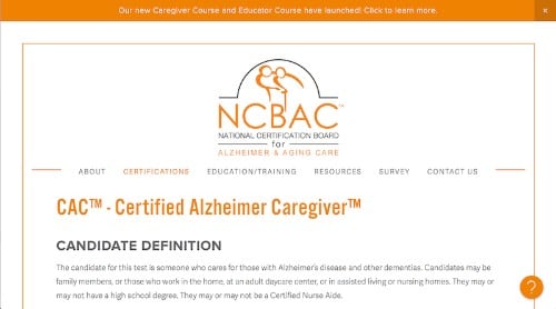 CAC - Certified Alzheimer Caregiver-min