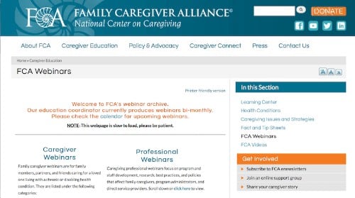 Family Caregiver Alliance-Caregiving Webinars-min