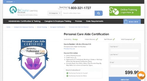 Institute for Professional Care Education-Personal Care Aide Certification-min