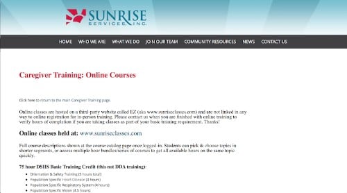 Sunrise Services-Online Caregiver Training Program-min