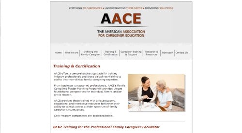 The American Association for Caregiver Education-Basic Training for the Professional Family Caregiver Facilitator-min