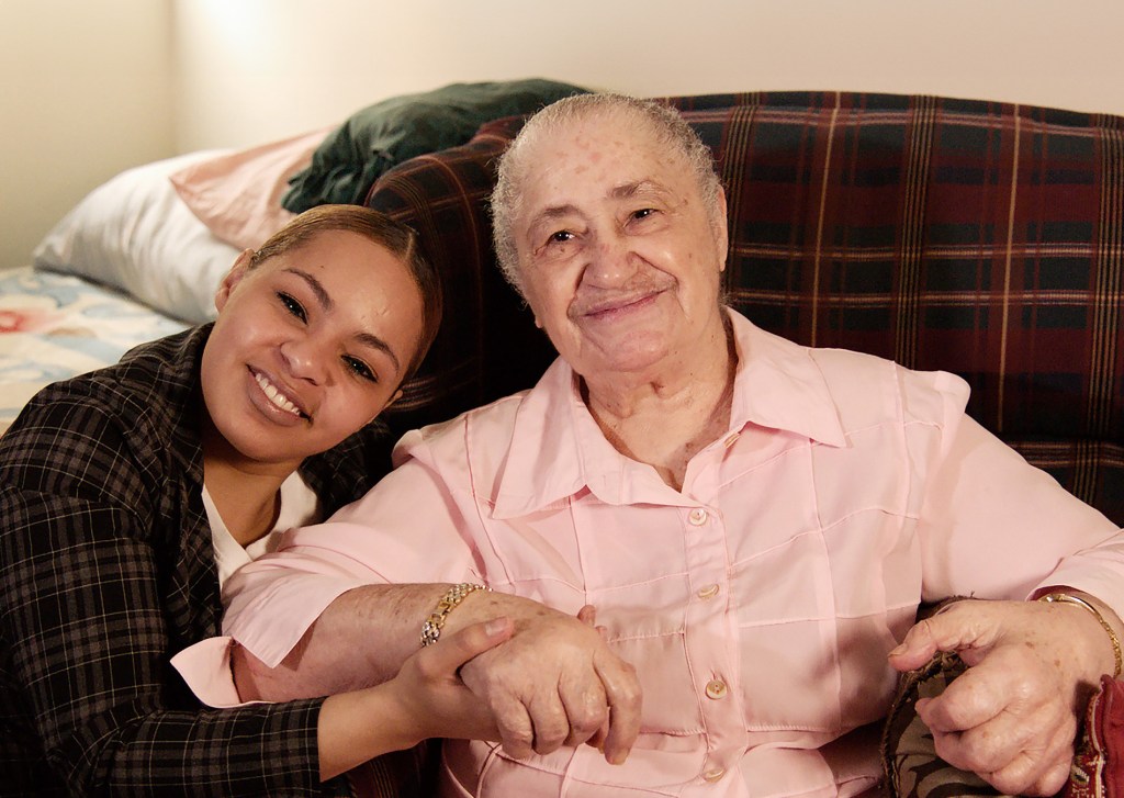 Image of a caregiver and her grandmother