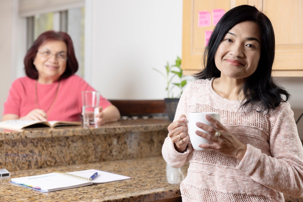 A family caregiver and her mom celebrate little moments together.